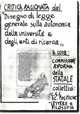 Critica ragionata del ddl generale sull'autonomia dell'università e degli enti di ricerca